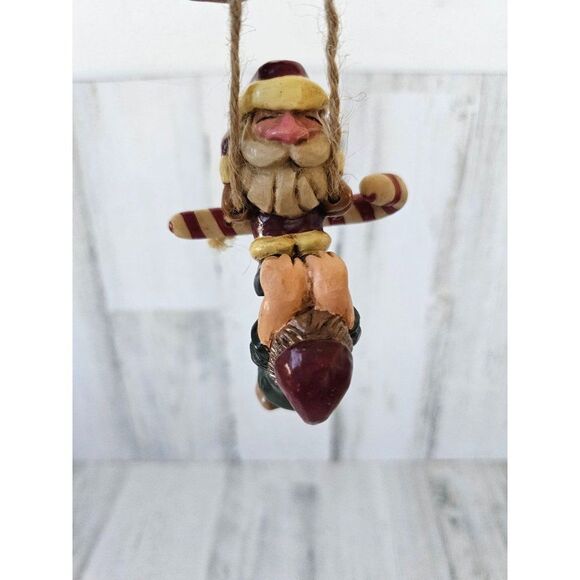 BP? 2001 Santa Candy Cane swing elf ornament Xmas tree - Picture 4 of 8